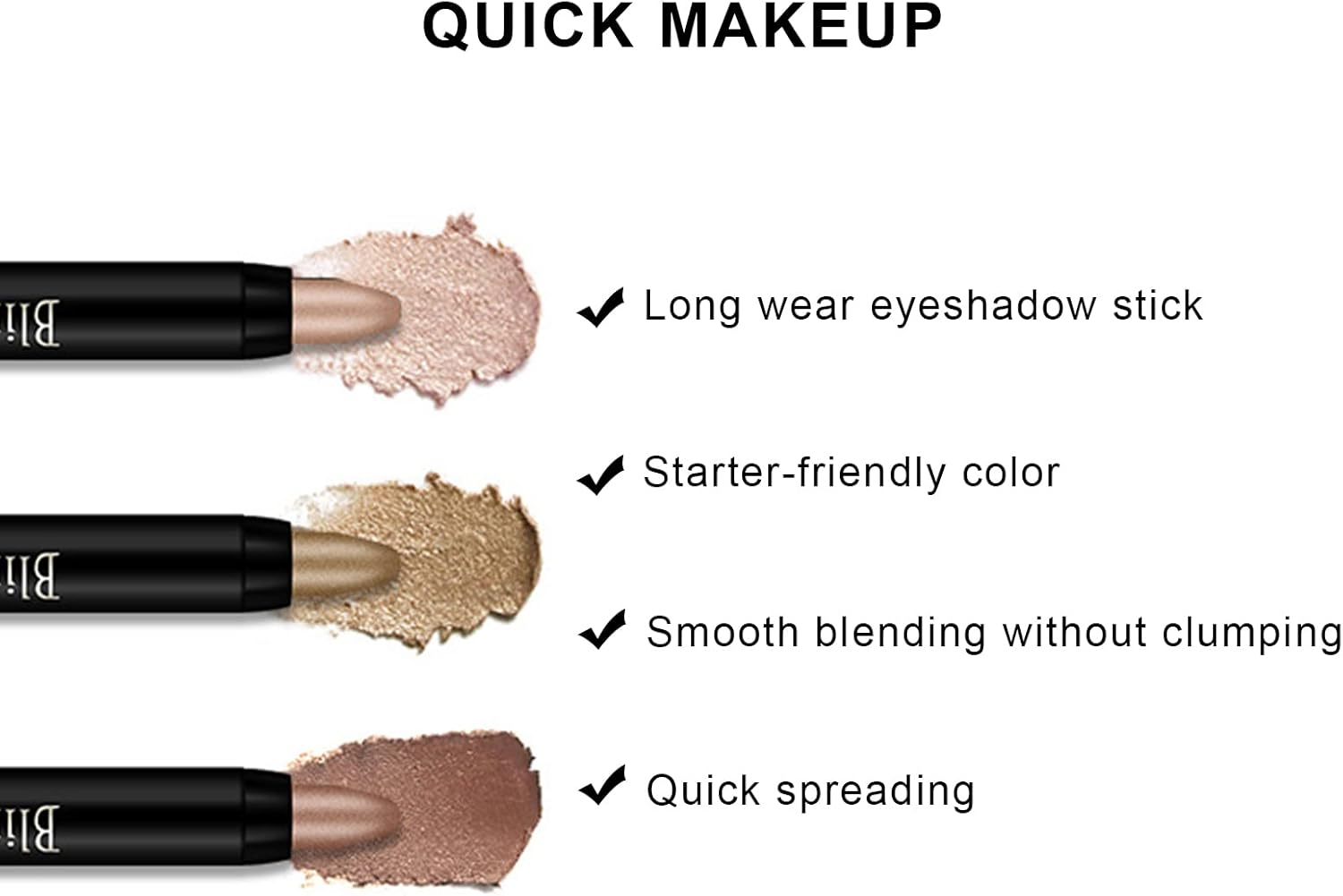 Eyeshadow Stick, 16 Colors Glitter Cream Eyeshadow Stick Set, Waterproof Eye Shadow Pencil, Colorful Eye Shadow Stick Pen Makeup Set, Waterproof & Long Lasting Starter Eyeshadow Stick Sets image number 3