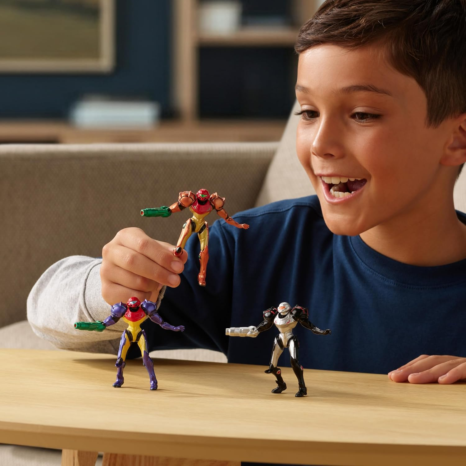 Jakks Pacific Metroid Samus Chozo Power Suit 3 Pack SDCC Exclusive - Black image number 3