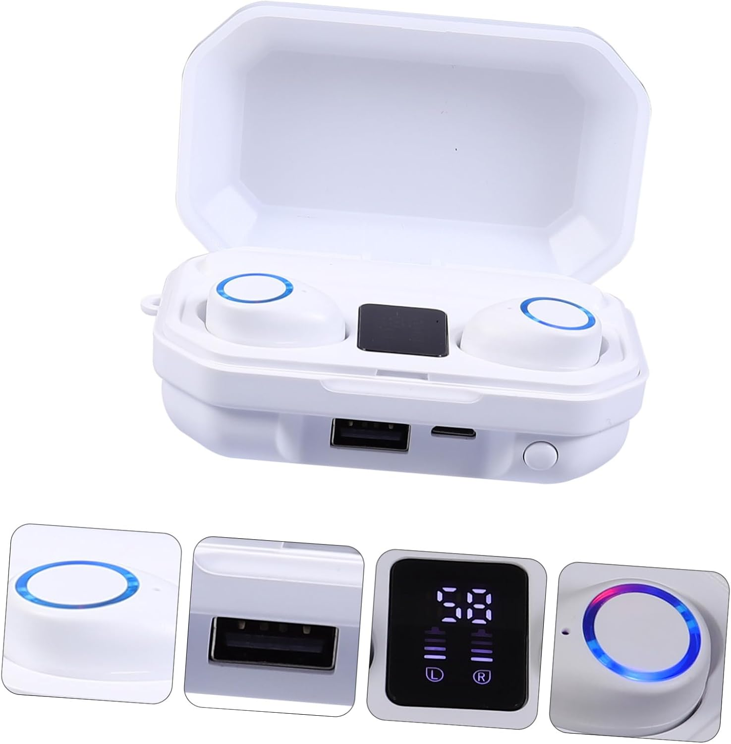 CIYODO Wireless Headphones Touch Control Stereo In-Ear Headset Built-In Microphone Lightweight Comfortable image number 1