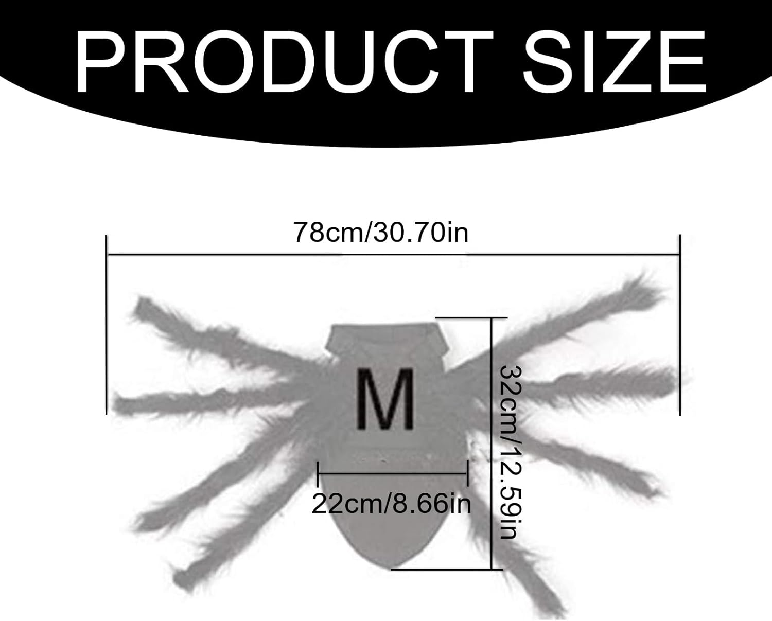 Cat Horror Spider Costume Spider Dog Clothing Decor Halloween Decoration Costume Dog Costume Cat Cat Dog Scary Costume Halloween Pet Costume for Party Christmas Halloween Black (M Size) image number 5