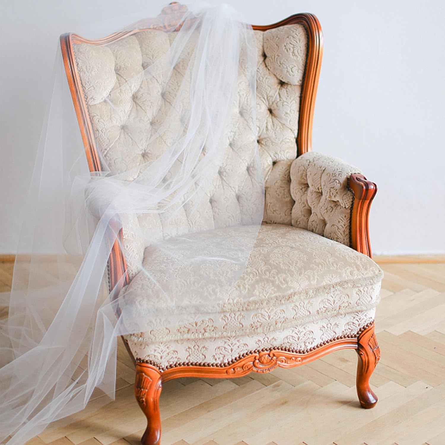 Organza Tulle Fabric Rolls 10M White Tulle Fabric Roll, Crystal Organza Fabric Spool Tulle Ribbon, Ideal for DIY Handmade Birthday Party Wedding Decorations Christmas Craft Supplies image number 1