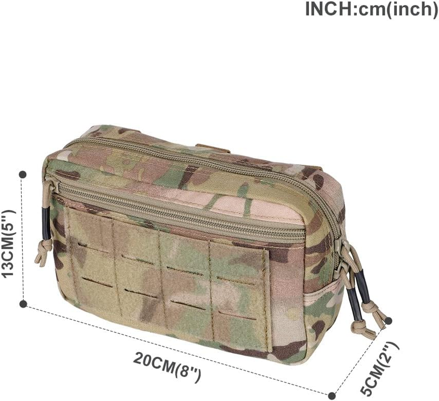 EXCELLENT ELITE SPANKER Tactical Molle Admin Pouch for Tactical Backpack Waist Bag Utility Tool Pouch Tactical EDC Bag - Multicam image number 5