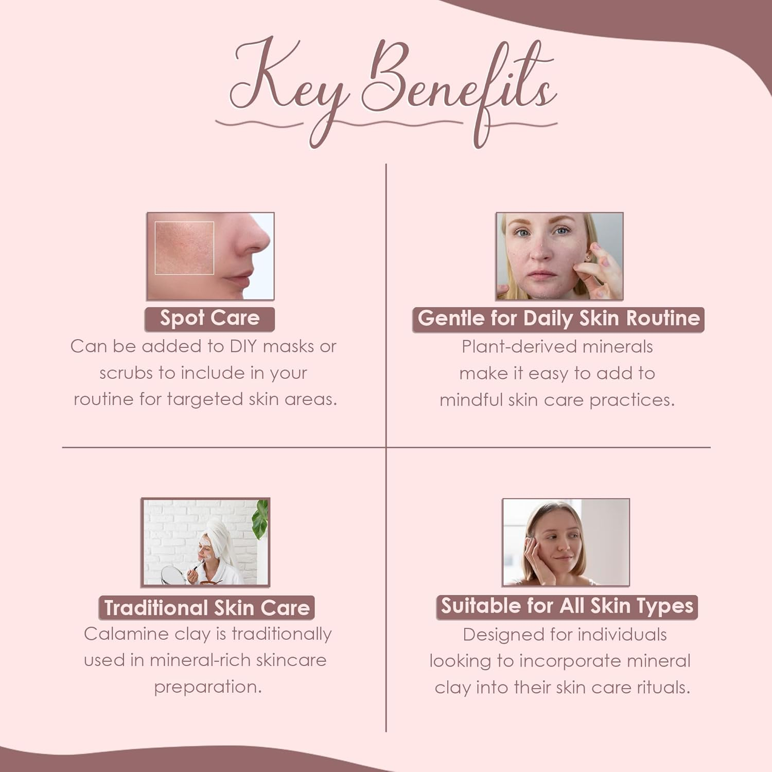 Minature Calamine Clay Powder, 227G(8 Oz) Resealable Pouch| Pure Natural Facial Cleansing Mask| DIY for Scrubs, Bath Bombs & Face Mask image number 4