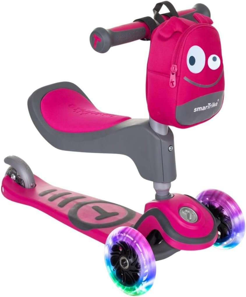 Smartrike T1 3-In-1 Toddler Kids Scooter for Boys & Girls