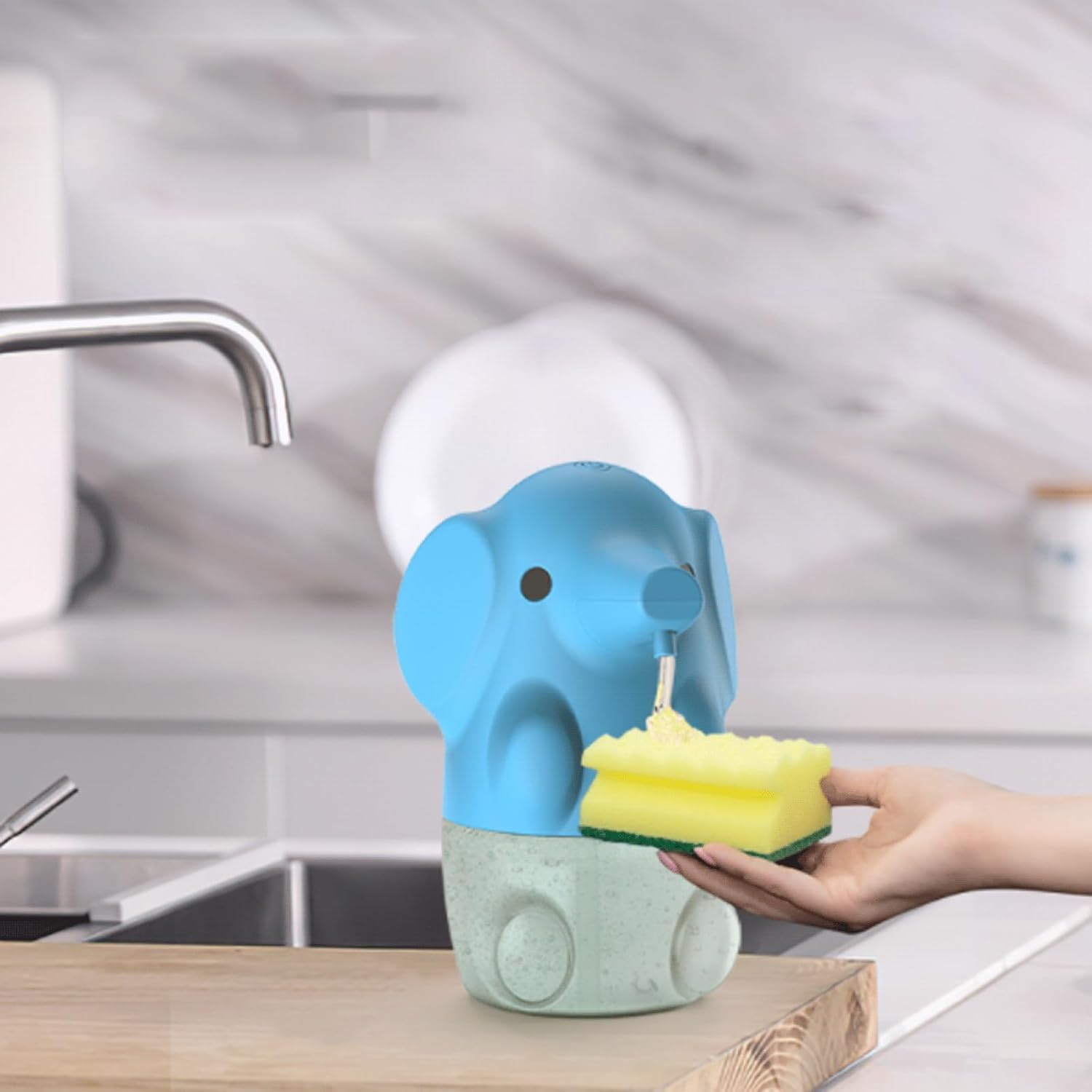 Automatic Cleaning Soap Pump Touchless Automatic Soap Dispenser Liquid Soap Dispenser 2-Level Adjustable 250Ml/8.8Oz image number 6