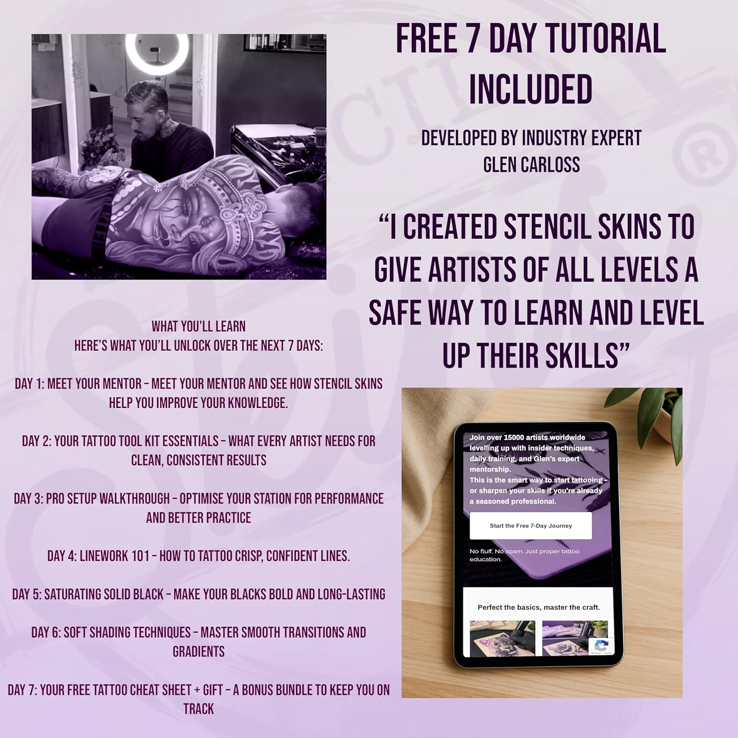 Stencil Skins Pre Printed Tattoo Stencils Skin for Practice Set of 5 Feline Designs, 3Mm Silicone Fake Skin Tattoo Second Skin, Practice Shading, Line Work Realistic Big Cat Set image number 3