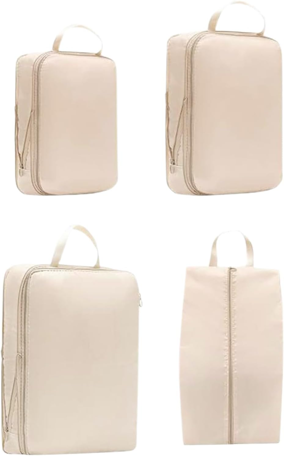 Compression Packing Cubes Travel - Double Zipper Travel Organizer Set for Carry On, Waterproof Carry on Clothing Storage Accessories for Road Trip Vacation Outdoor