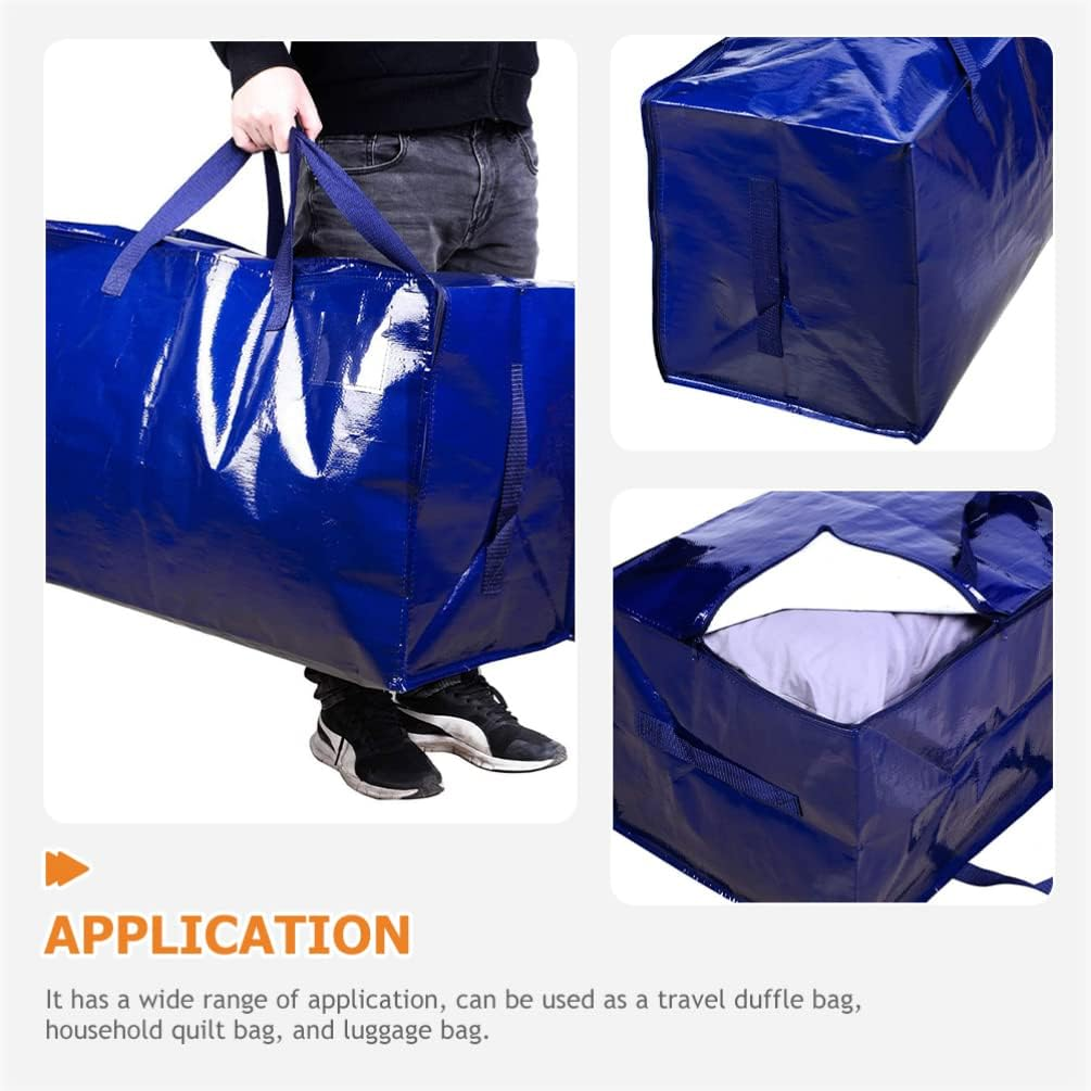 Angoily Large Storage Bag for Moving Travel Luggage Bag Handles Durable Pp Coated Fabric for Travel image number 2