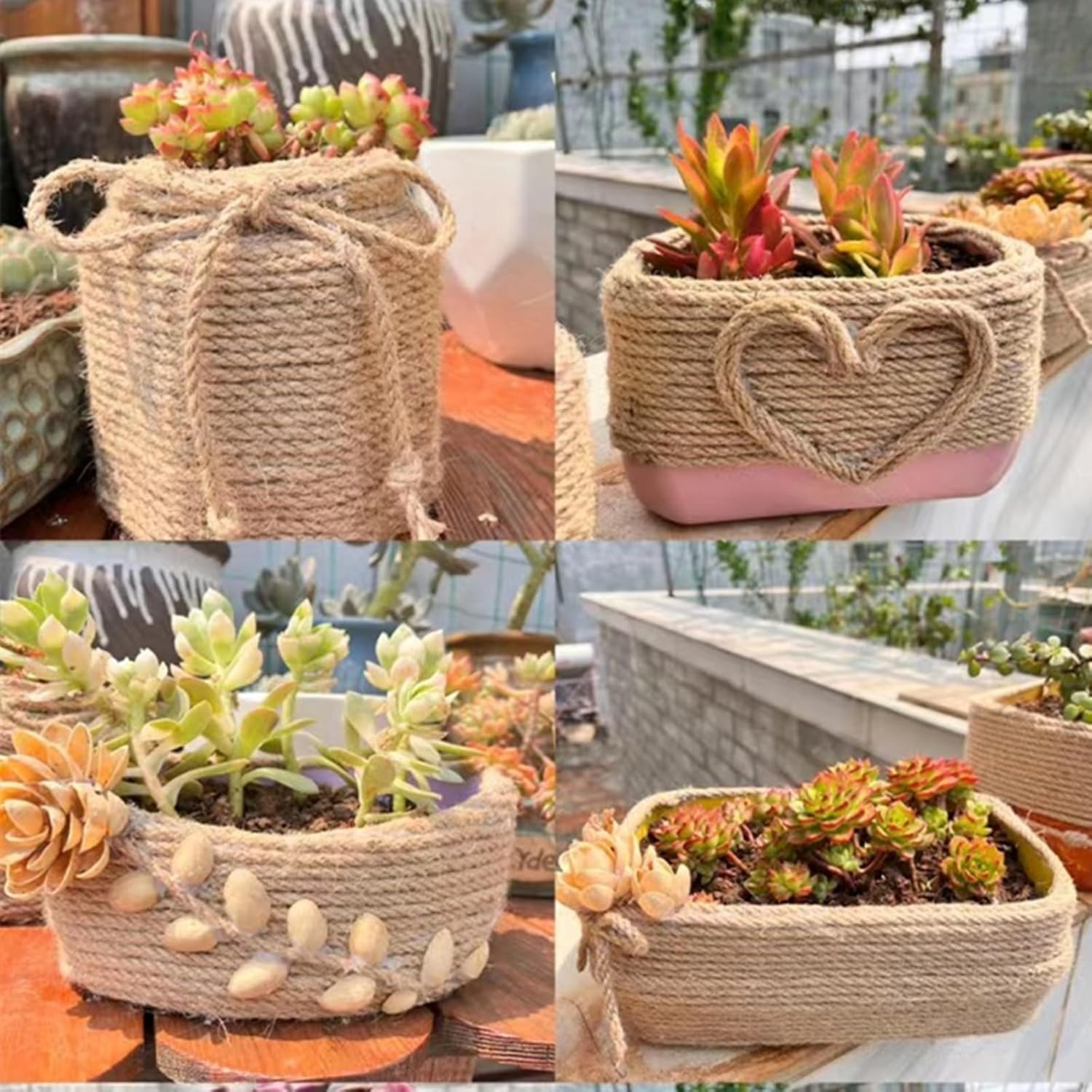 200Feet 4Mm Twine String Jute Rope for Crafts/Gift Packing/Garden (4Mm 6Ply 200Feet) image number 2