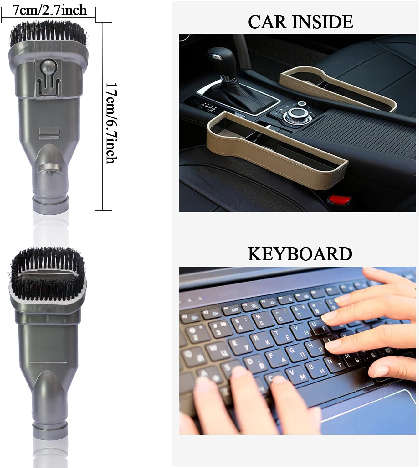 Flexible Extension Hose & Vacuum Attachments - Replacement Parts for Dyson V11 V10 V8 V7 V6 DC74 DC62 DC59 DC44 - Vacuum Cleaner Accessories Dusty Brush image number 5