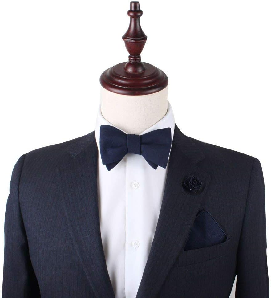 Cotton Self Tie Bow Tie for Men | Untied Bowties Self Tied for Formal Groom or Wedding image number 2