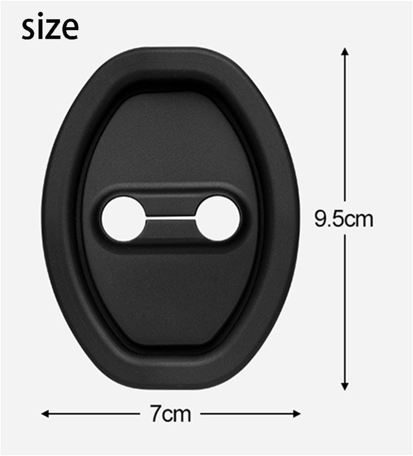 Roczential 4PCS Silicone Door Latch Guard Universal Car Door Lock Cover Protector for Dustproof Noise Reduction Scratch Prevention Durable Soft Silicone Car Interior Accessories image number 2