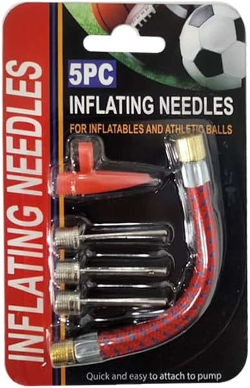 [3Pk] Lylac Homeware 5-Piece Inflating Needles Set for Sports Balls and Inflatables, Quick Pump Attachment
