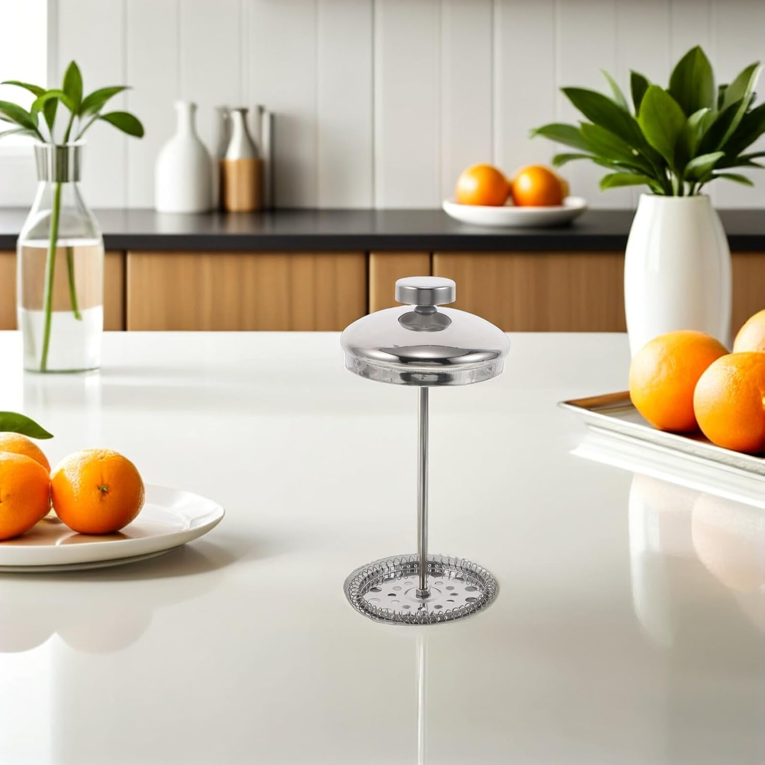 COLLBATH Stainless Steel Coffee Press Replacement Set with 7.5Cm Tea Filter Mesh and Plunger Accessories for 600Ml Press Pot &ndash; Coffee and Loose Leaf Tea Infuser Parts for Home Brewing image number 4