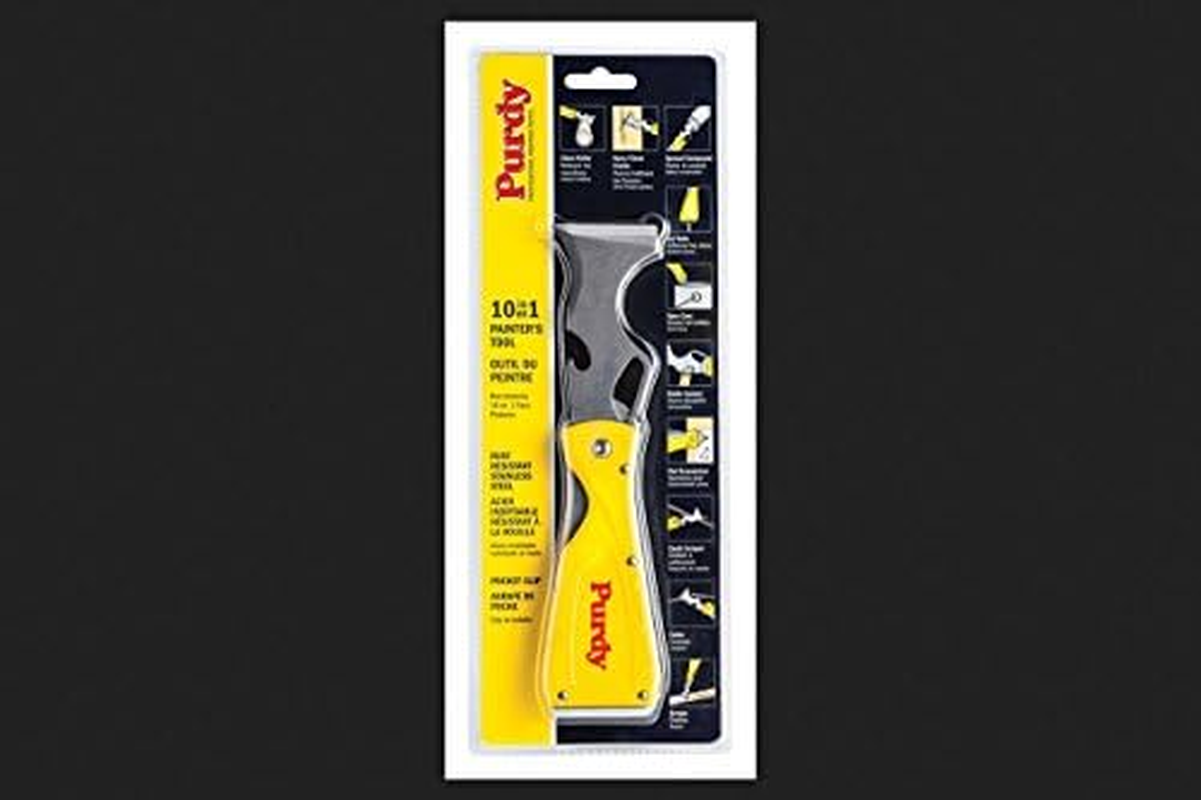 Purdy 10 in 1 Folding Painters Multi Tool Stainless Steel Scraper Putty Knife Hammerhead Nail Set