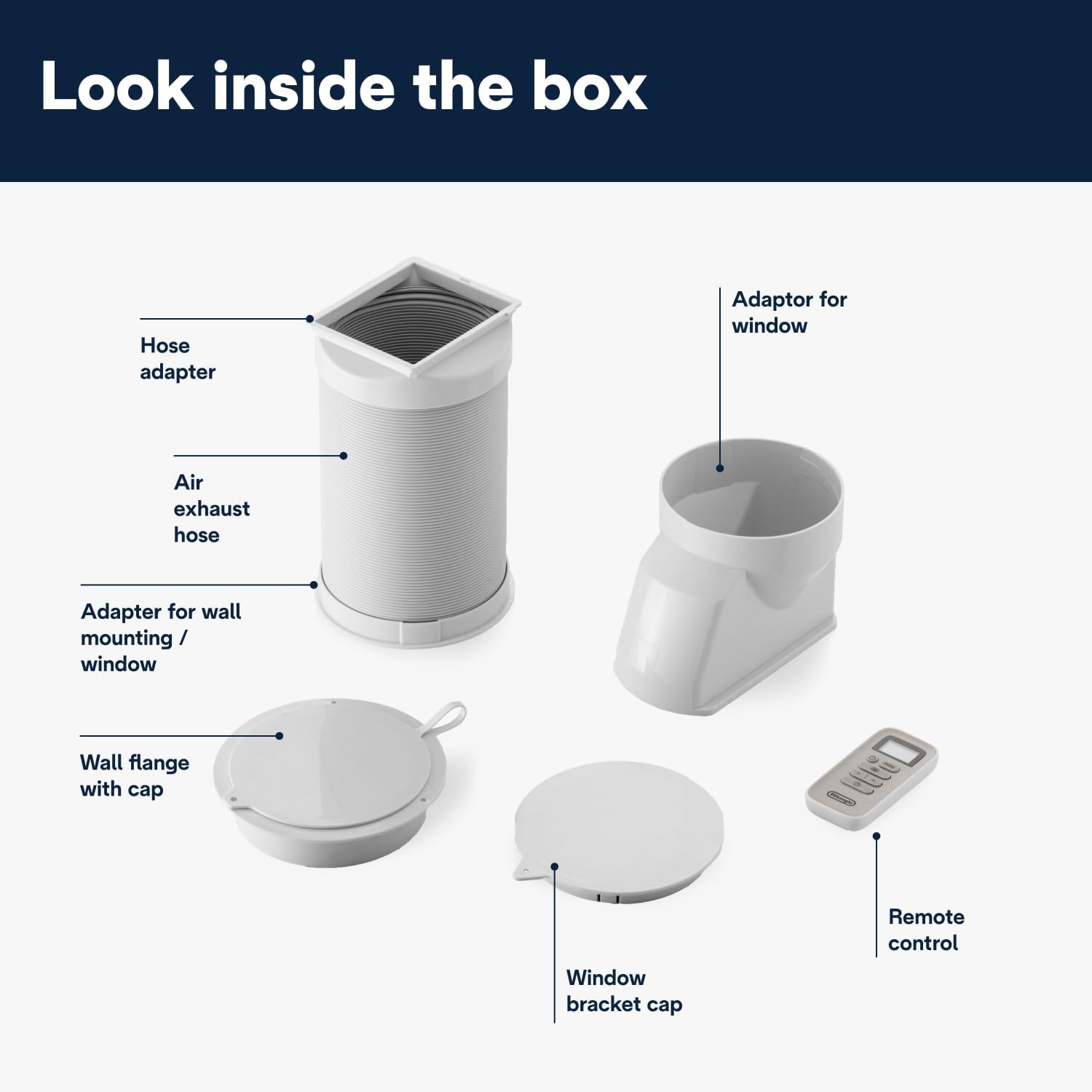 De'Longhi Pinguino Compact ES72 CLASSIC, Silent Portable Air Conditioner 8.300 Btu/H, for Rooms up to 60M3, Dehumidifier, 24 Hour Timer, Energy Class A, Gas R290, 2.1 Kw, Beige image number 2