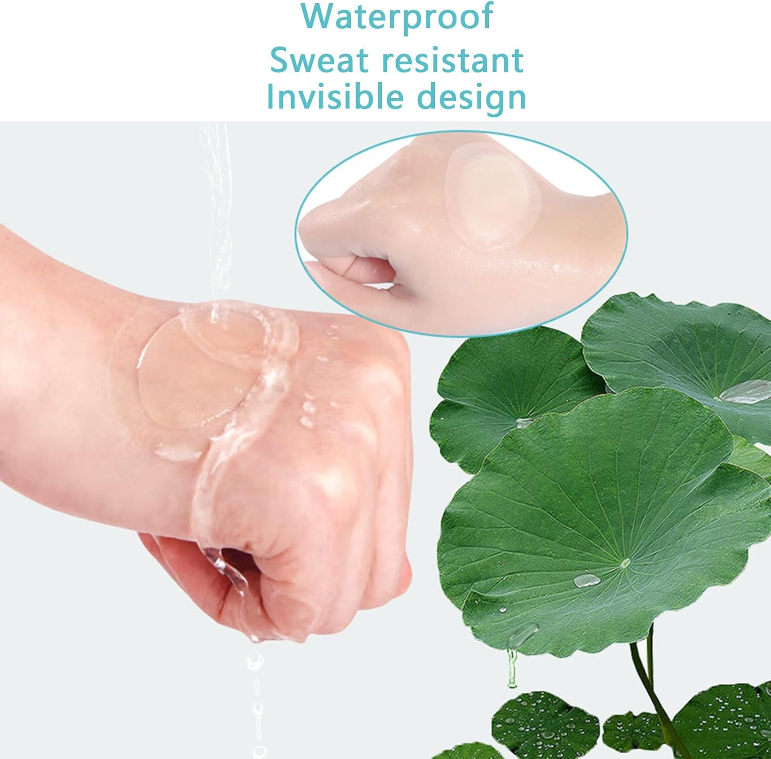 20 Pieces Blister Plasters for Feet, Water Resistant Gel Blister Prevention Bandages, Heel Blister Patch with Invisible Hydrocolloid, Blister Cushion Pads for Foot, Toes image number 2