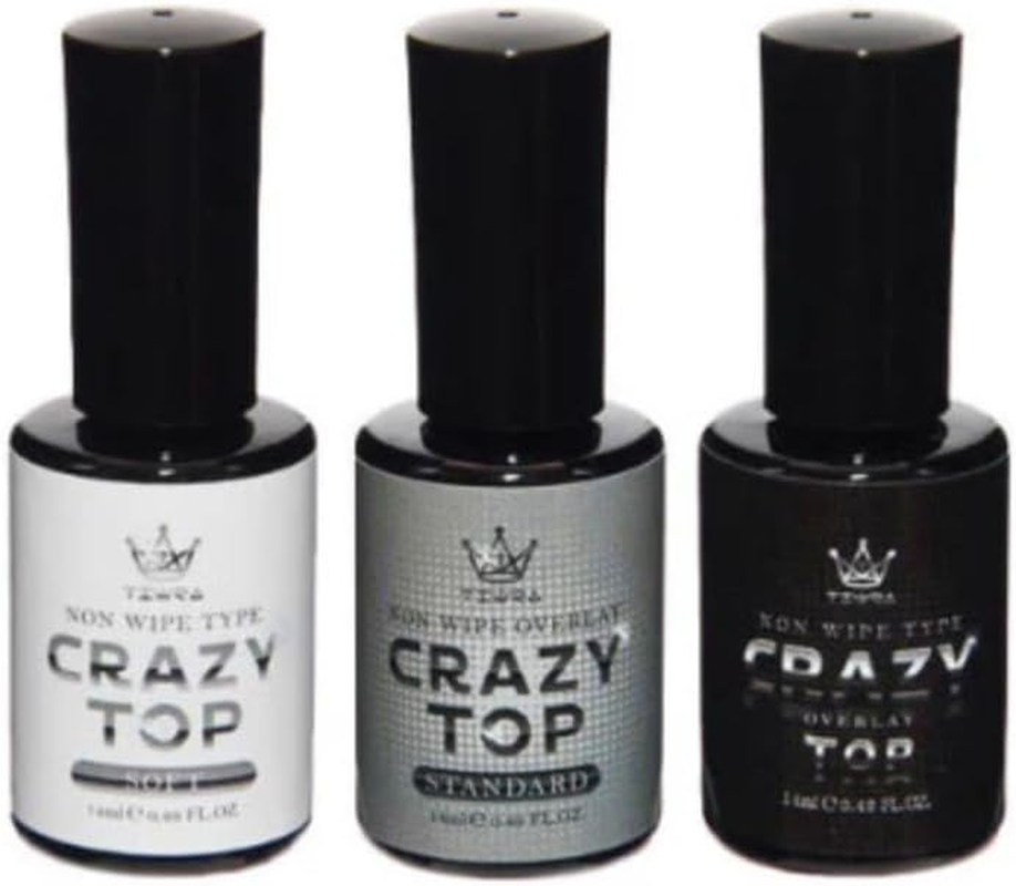 Jin.B X GRACIA Tiara Crazy Top Nail Gel, No Wipe, Ultra Shiny, Bottle with Brush, 14Ml - Various Formulations (Soft (Low Viscosity)) image number 1