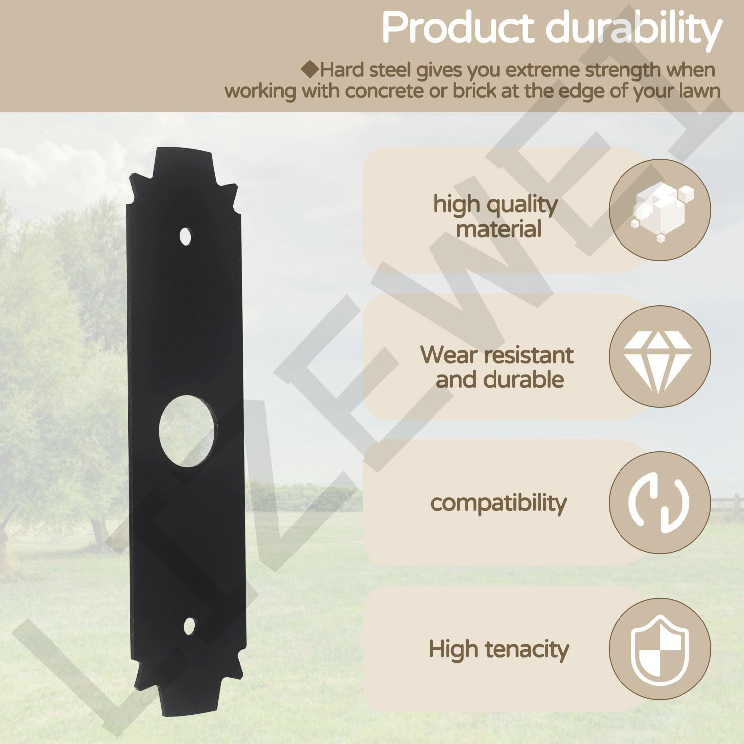 LIZEWEI 2-Pack AC04215 8" Reversible Heavy Duty Hardened Steel Edger Blade Expand-It - Compatible with Ryobi UT50500, UT15518, RY15518, RYEDG11, P2310 and P2300B Heavy Duty Edger (818-928) image number 3