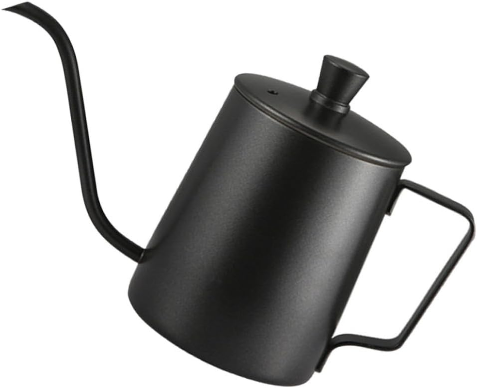TEHAUX Stainless Steel Coffee Pot Lid, Mini Drip Kettle, Black 304 Water Kettle for Household Tea Brewing and Coffee Serving, Single Piece image number 6
