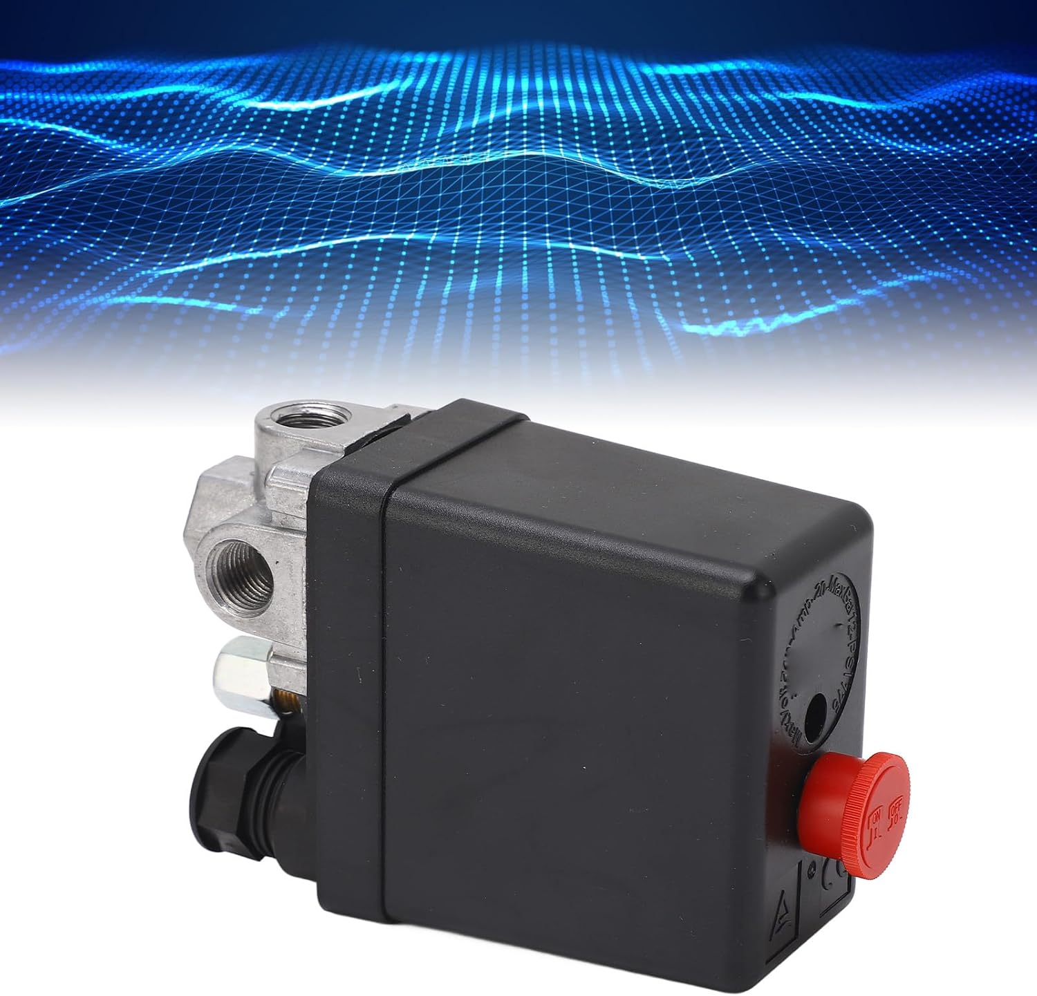 Air Compressor Pressure Switch AC240V 20A 135 to 175Psi Adjustable Pressure 4 Ports Air Compressor Pressure Switch image number 3