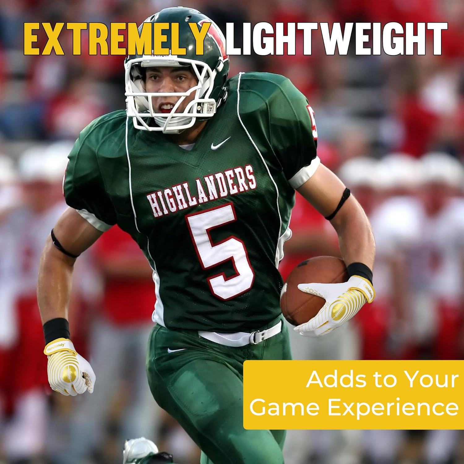 AIGEVTURE Mens Football Gloves Wide Receiver Gloves Youth Sticky Receiver Gloves Mens Receiving Gloves Best Gifts image number 6