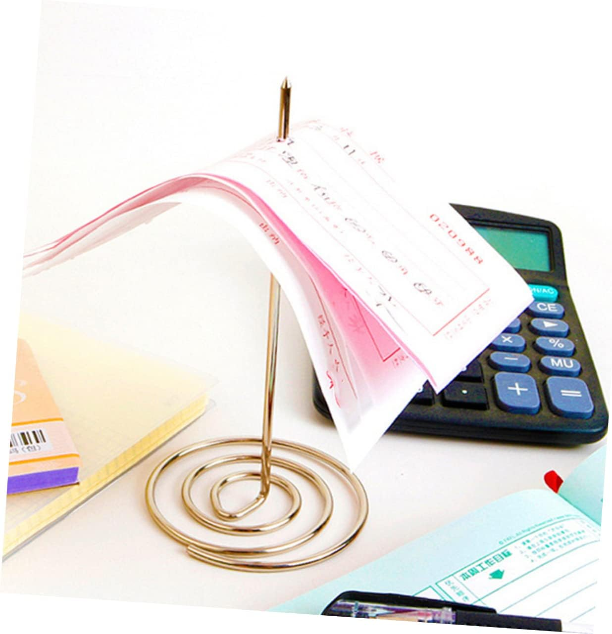 STOBOK 9Pcs Menu Summons Fork for Invoice Storage Metal Document Notes Holder Restaurant Office Desk Accessories image number 2