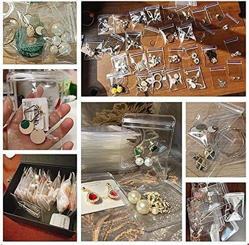 GSXRB Small PVC Jewelry Bags - Pouch Packaging for Rings & Earrings (100PCS, 2.36 * 3.15IN) image number 5