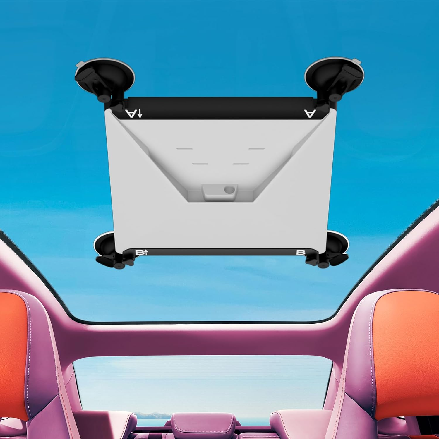 Mwin Starlink Mini Suction Cup Mount - Roof Rack Bracket for Starlink Mini Accessories for Windows and Sunroofs Compatible with Cars, Caravans, Boats and Trucks