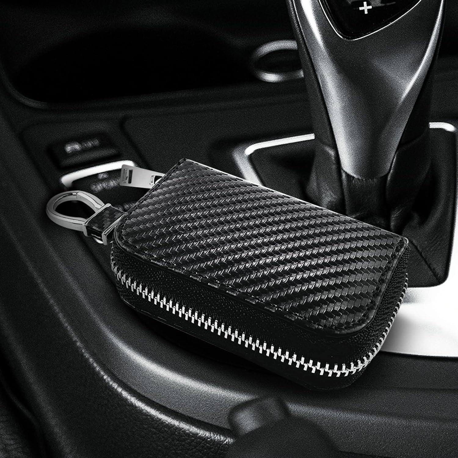 Atfart Faraday Box and Bag for Key Fob Protector - RFID Signal Blocker Pouch, Carbon Fiber Car Theft Prevention (1 Large Box + 1 Key Case) image number 6