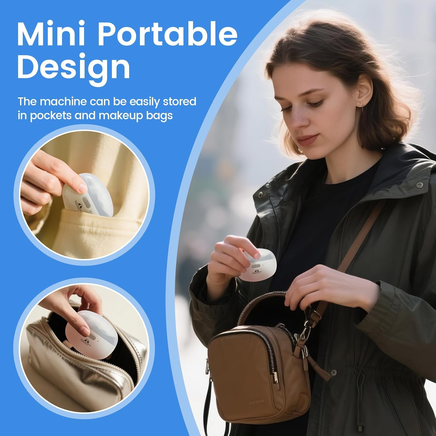 ZFLYCANP Electric Nail Clipper, Nails Anti-Splash Clip Storage, USB Rechargeable Power Manicure Grinder for Babies Kids Seniors Adults (White) image number 5