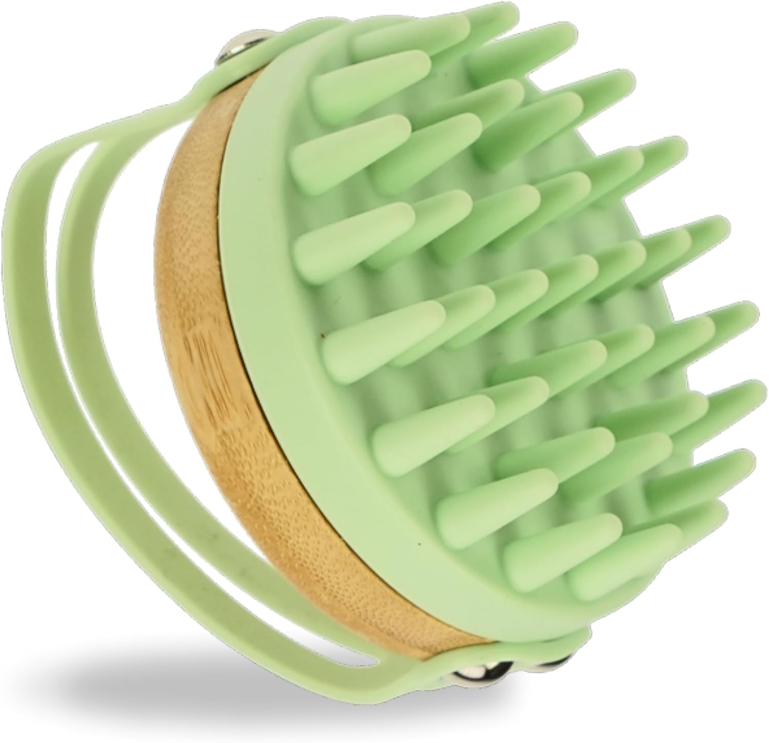 Bamboo and Silicone Massage Brush Turquoise