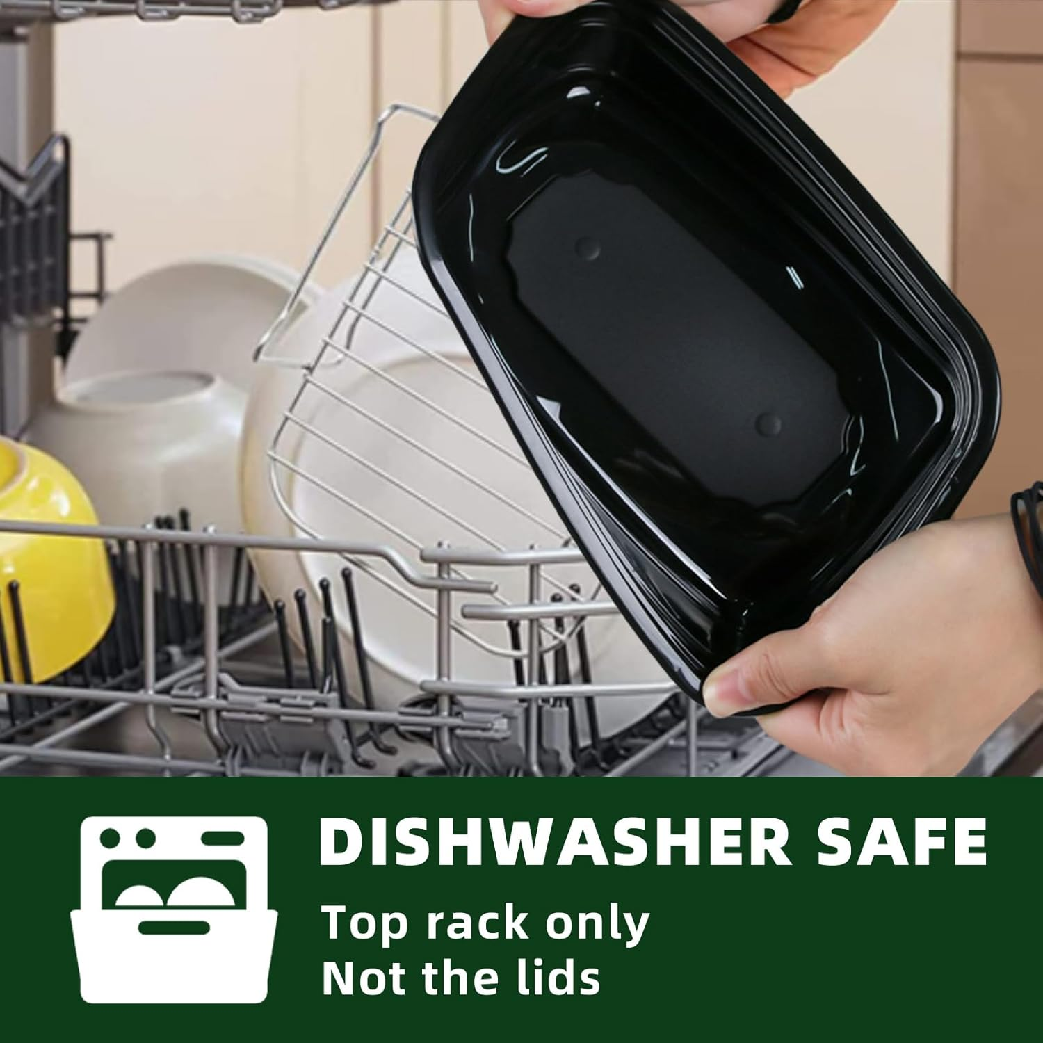 [50 Pack] STEUGO 1 Compartment Black Meal Prep Containers - Reusable Plastic Meal Storage Containers with Airtight Lids,Take Out Containers, Microwavable, Freezer and Dishwasher Safe (38 Oz) image number 3