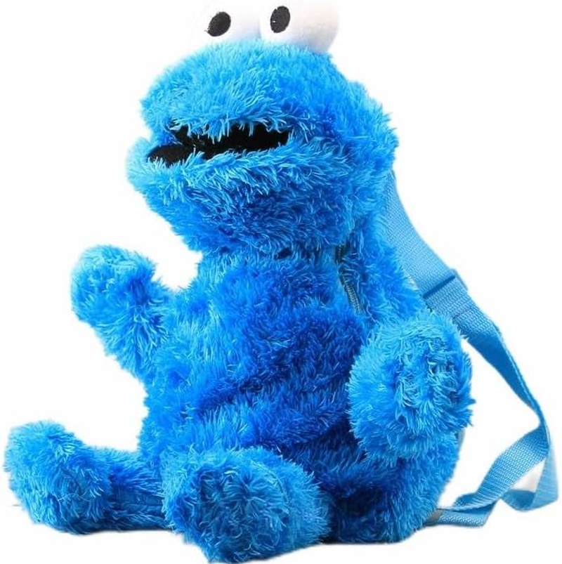 MASINIES Plush Backpack Street Schoolbag Cartoon Frog Cookie Bird Stuffed Backpack 18 Inch