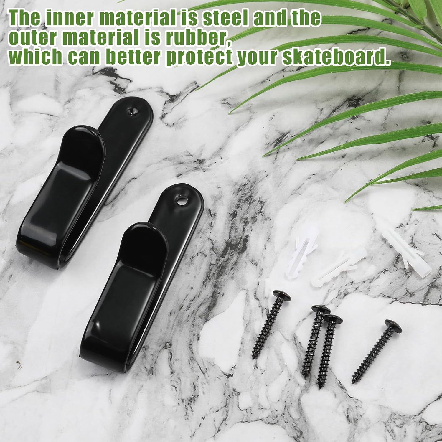 PEUTIER 2Pcs Snowboard Wall Mount, Snowboard Wall Rack Hanger Snowboard Display Rack Snowboard Accessories for Ski Board Longboard image number 4