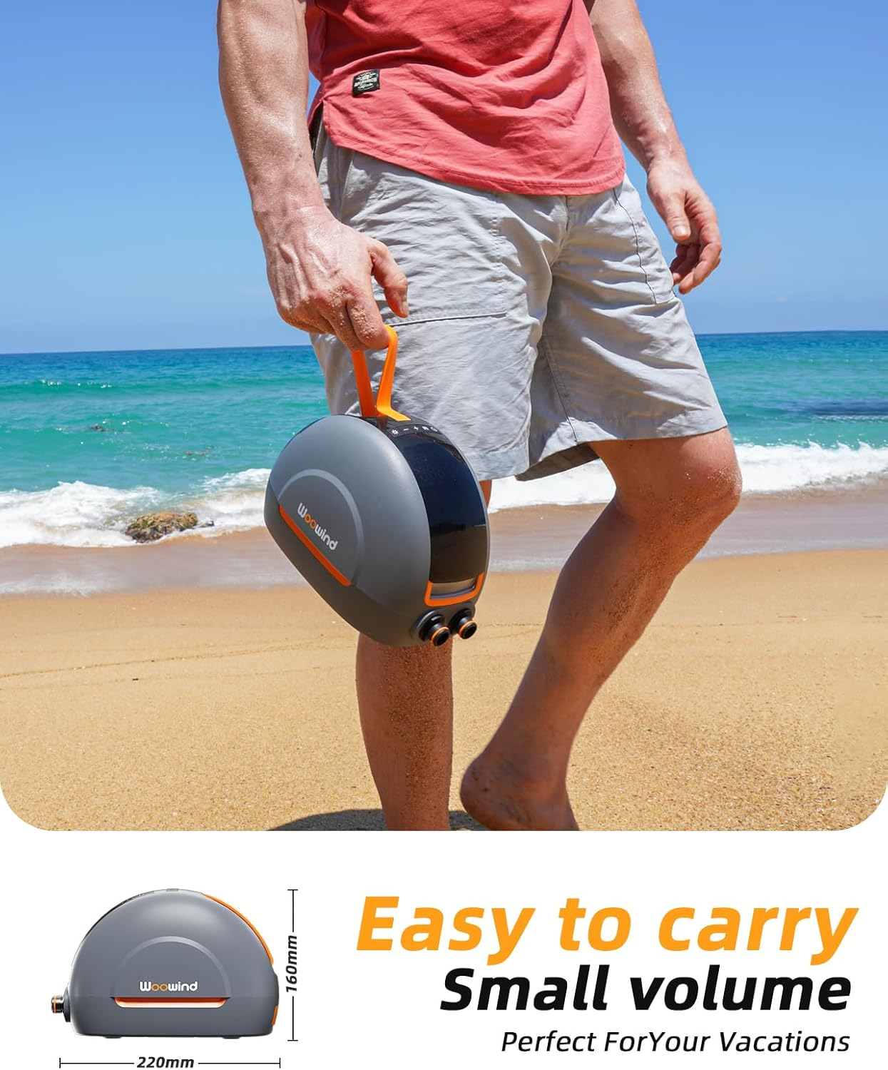 Woowind NW10 13500Mah SUP Pump, 20PSI Portable Electric Pump for Paddle Boards, Dual-Stage Inflation/Deflation, Type-C & 12V DC for Inflatable Sup,Kitesurfing,Kayaks,Boats image number 4