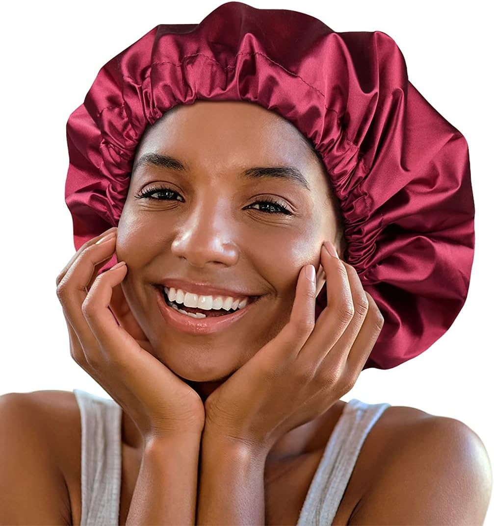 Wash Shower Cap Waterproof Bonnet for Long Braids Dreadlocks Women Extra Large image number 4