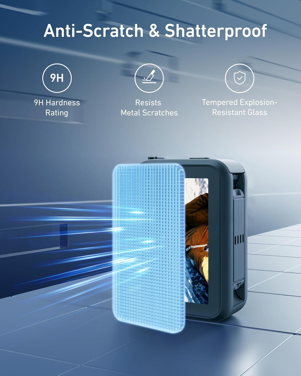 TELESIN Osmo Nano Screen Protector(2 Pack), Tempered Glass Film for DJI Osmo Nano with Ultra HD, 9H Hardness, Scratch Resistant, Static Cling Installation, Osmo Nano Camera Accessories image number 3