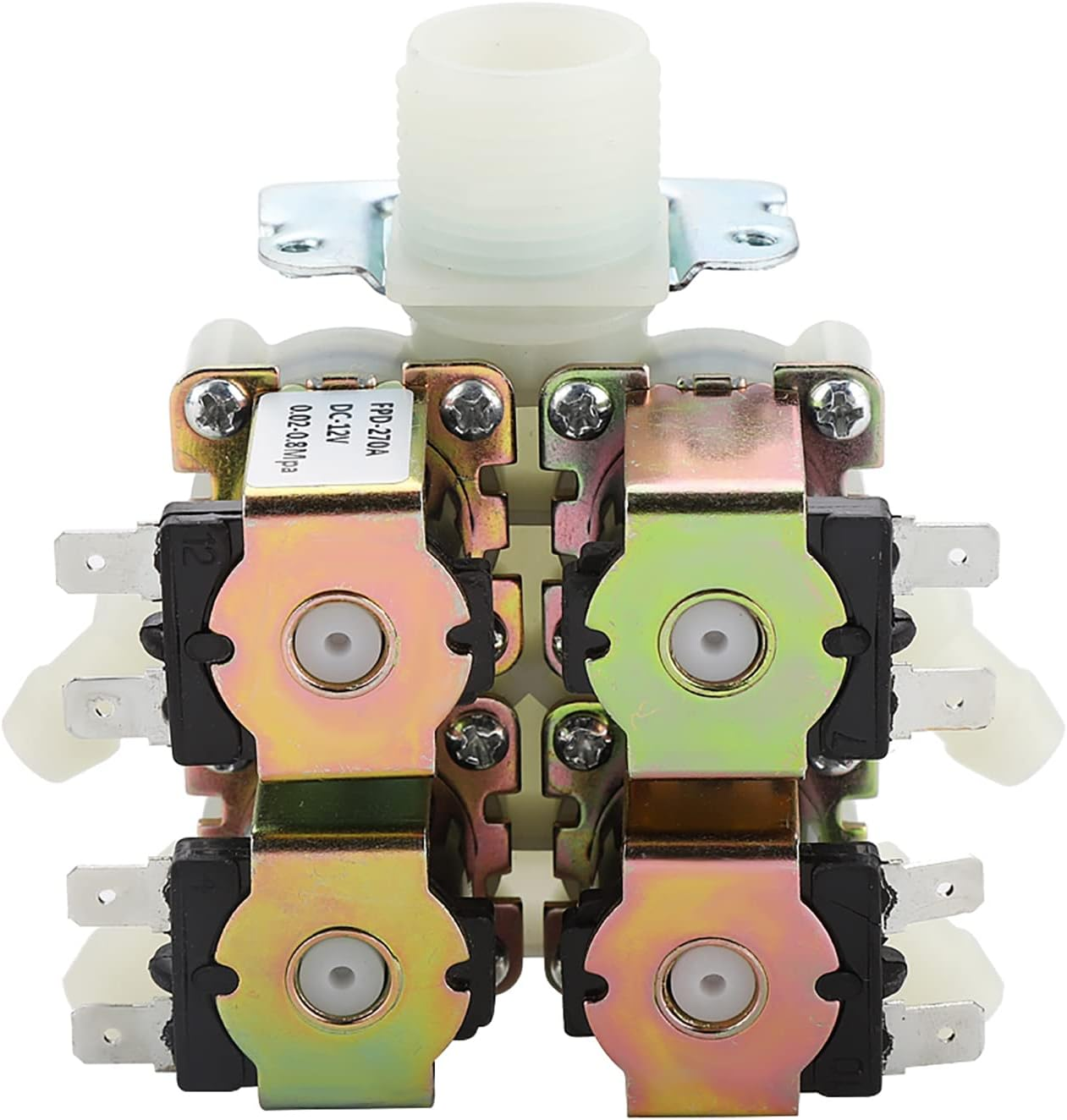 Electrical Solenoid Valve, N/C Water Inlet Valve DC 12V DN20 G3/4" 1 in 4 Electric Magnetic Solenoid Plastic Electromagnetic Normally Closed Water Drain for Drain image number 4