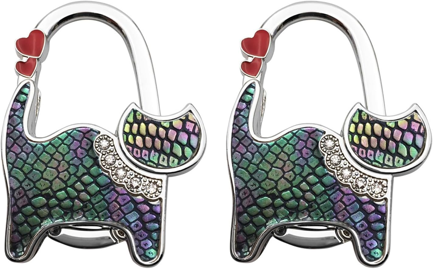 Handbag Hook, Foldable Cute Cat Pattern Portable Table Hook Handbag Hanger for Hanging Purse, Bag, Women Girls Gifts (Type 16)