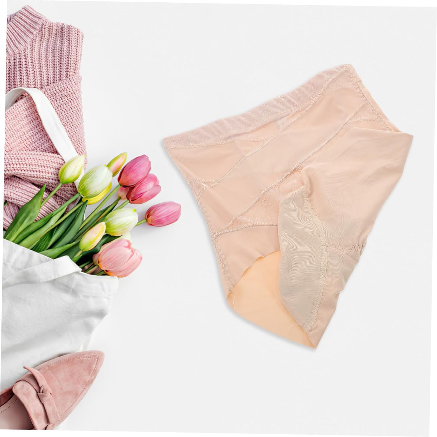 Breathable Postpartum Belly Band Women Waist Shapewear Belly Band Belt Body Shaper Nylon Shapewear for Tummy Control Invisible under Clothing Beige image number 1