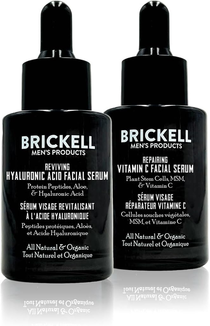 Brickell Men'S Products - Day and Night Serum Routine - All Natural and Organic (Scented)