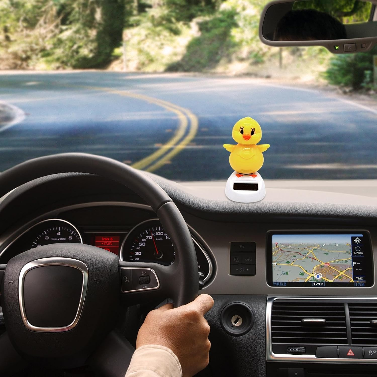 Dancing Chick - Solar Dancing Toys | Cute Dancing Shaking Head Chicken Toy | Solar Powered Automatic Swinging Chick | Solar Dancing Figurines for Home Car Dashboard Decoration image number 1