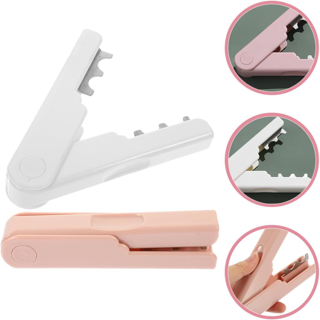 TINEASUR 2Pcs Rose Thorn Stripper Pliers Flower Burr Remover Gardening Hand Tools for Floral Arrangement and Pruning Ivory White Cream Peach image number 1