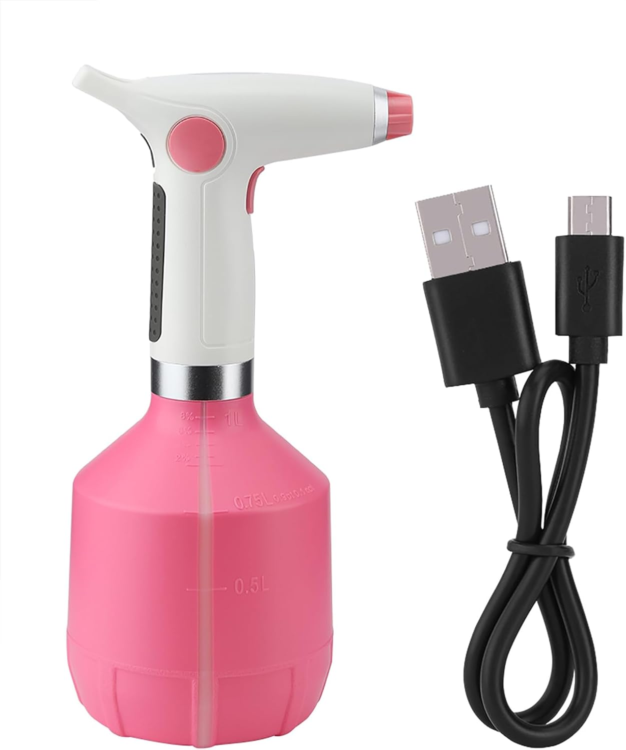 Electric Spray Bottle for Plants, 1L Watering Cans with with Adjustable Nozzle, Continuous Spray, USB Rechargeable Garden Mister Bottle for Flower Plant image number 2