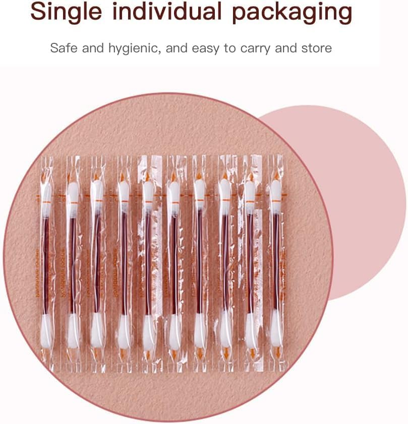 LLCFA 100 Count Individually Wrapped Iodophor Cotton Swabs &ndash; Gentle Iodine Disinfection for Wound Care, Nasal Cleaning & Skin Sanitization, Single-Use Portable Swabs for Travel, Outdoor & Home Use image number 4