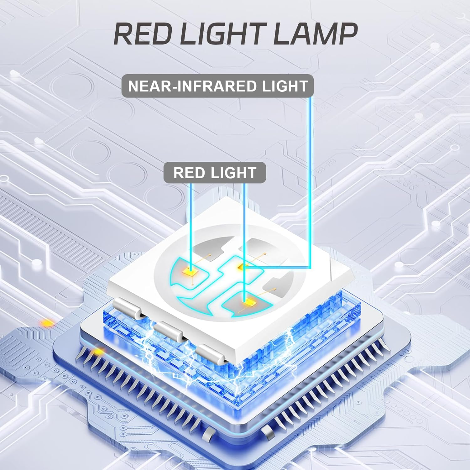 Red Light Lamp Wristband, 72Leds Red LED Light with Timer Function(10/20/30Mins), Brightness Level Adjustment Infrared Lamp for Living Room/Bedroom/Office image number 5