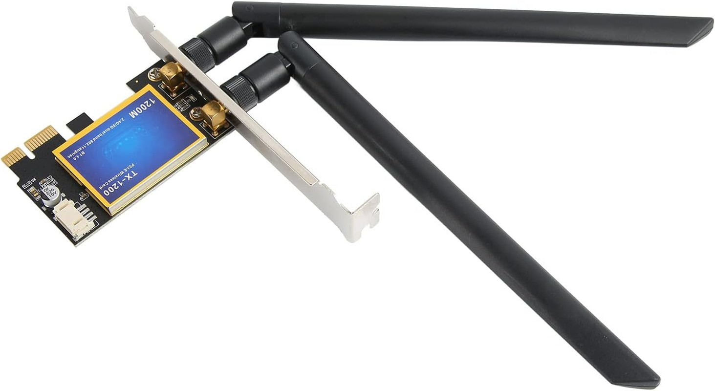 PCIE Wifi Card, High Speed Wireless Network Card Portable Compact 4.0 2.4G 5G Dual Band for Computer image number 2