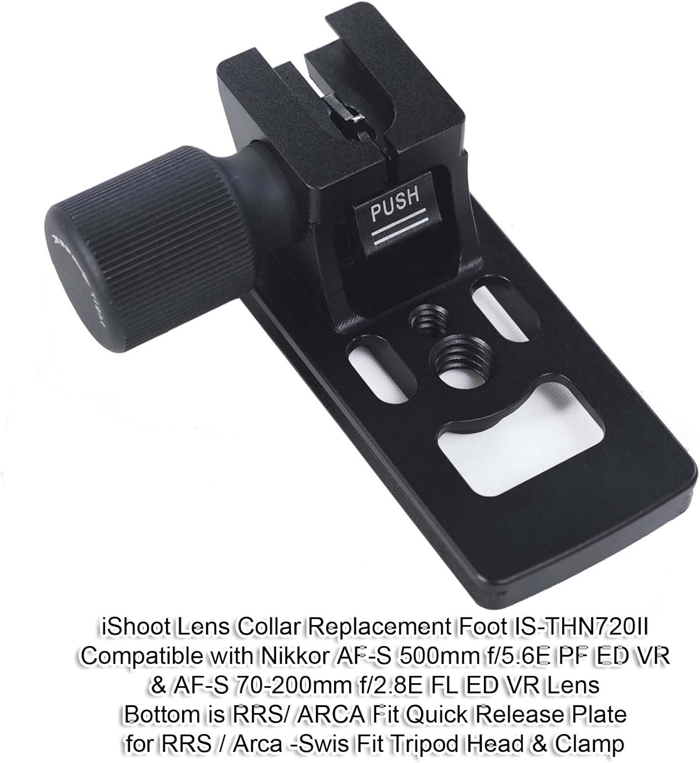 Ishoot Metal Replacement Base Foot Stand Adapter for Nikon AF-S 70-200Mm F/2.8E FL ED VR Lens Tripod Mount -Bottom Is Camera Quick Release Plate Feature image number 6