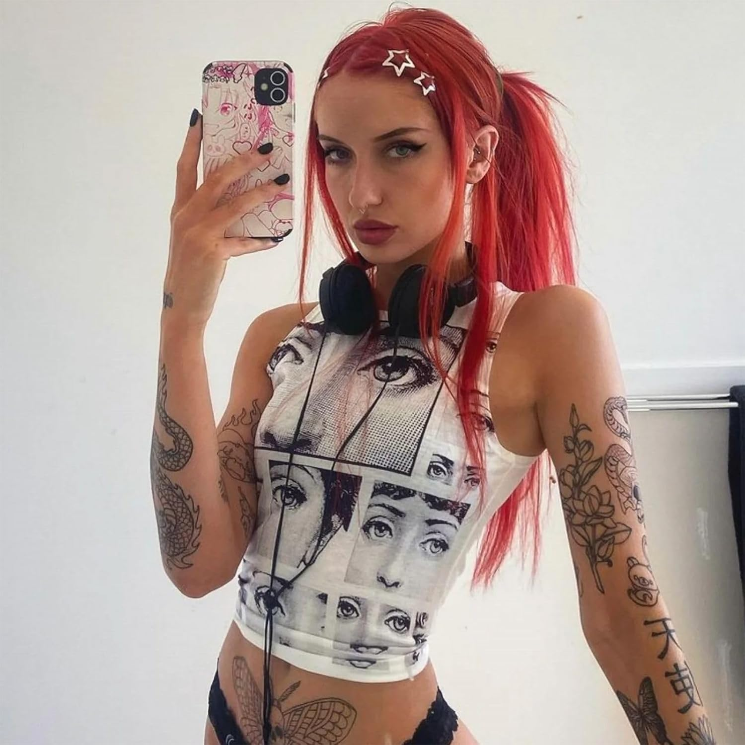 GKETN 30 PCS 1.61" Star Hair Clips Snap Hair Barrettes Non Slip Star Hair Accessories for Girls Women 2000S Y2K Silver Metal Hair Clips - 1.61In - Silver - 30 Pcs image number 2